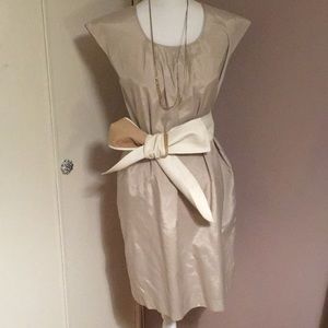 Beige shimmer dress in Small. Worn once.